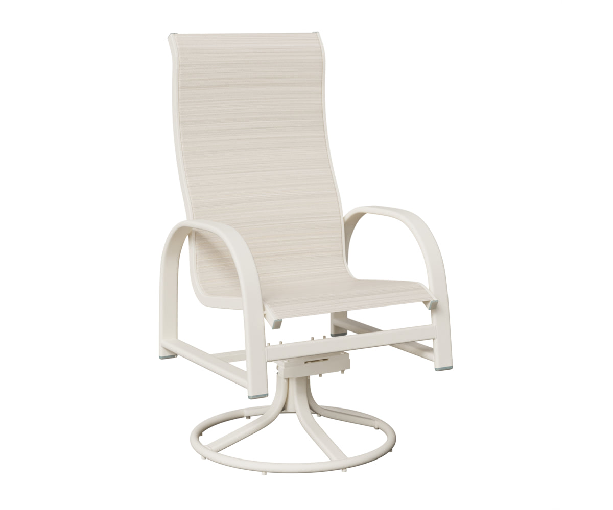 Murphy High Back Padded Sling Swivel Rocker Dining Chair