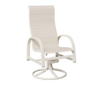 Murphy High Back Padded Sling Swivel Rocker Dining Chair