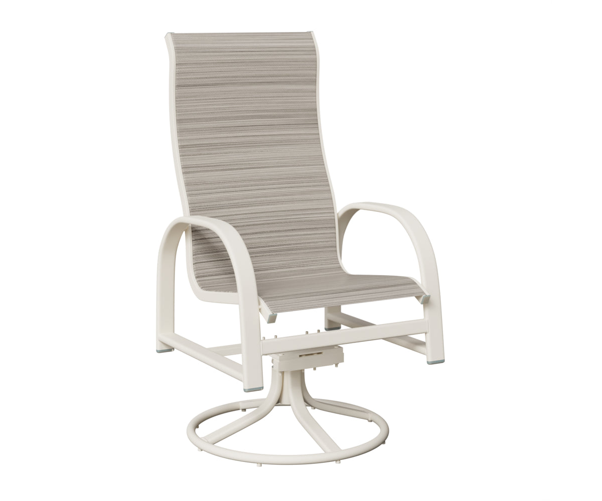 Murphy High Back Padded Sling Swivel Rocker Dining Chair