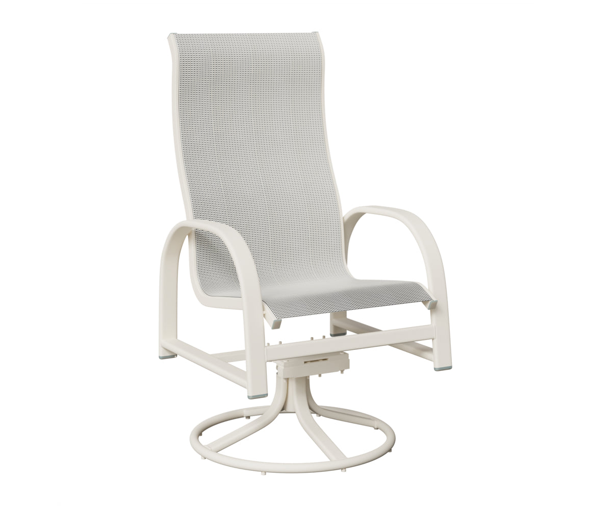 Murphy High Back Padded Sling Swivel Rocker Dining Chair
