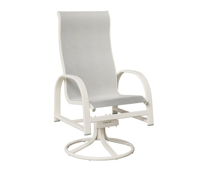 Murphy High Back Padded Sling Swivel Rocker Dining Chair