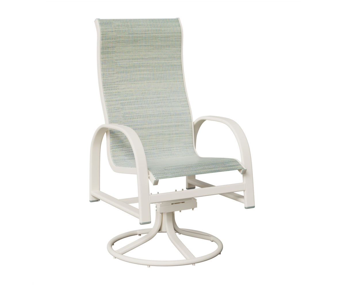 Murphy High Back Padded Sling Swivel Rocker Dining Chair