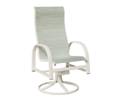 Murphy High Back Padded Sling Swivel Rocker Dining Chair