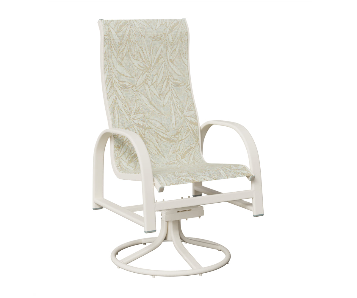 Murphy High Back Padded Sling Swivel Rocker Dining Chair
