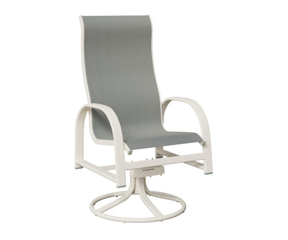 Murphy High Back Padded Sling Swivel Rocker Dining Chair