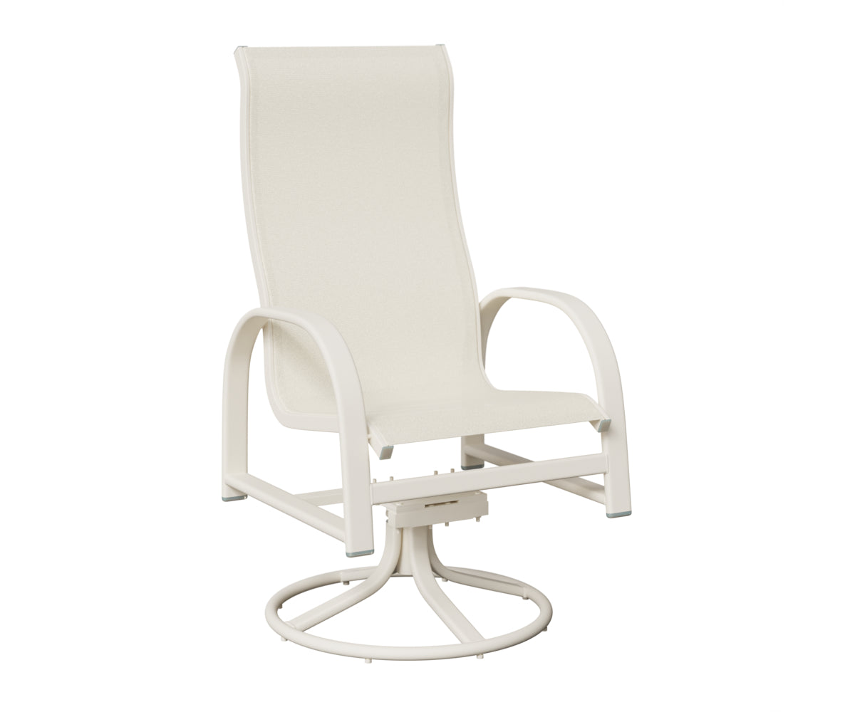 Murphy High Back Padded Sling Swivel Rocker Dining Chair
