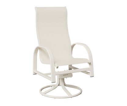 Murphy High Back Padded Sling Swivel Rocker Dining Chair