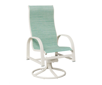 Murphy High Back Padded Sling Swivel Rocker Dining Chair