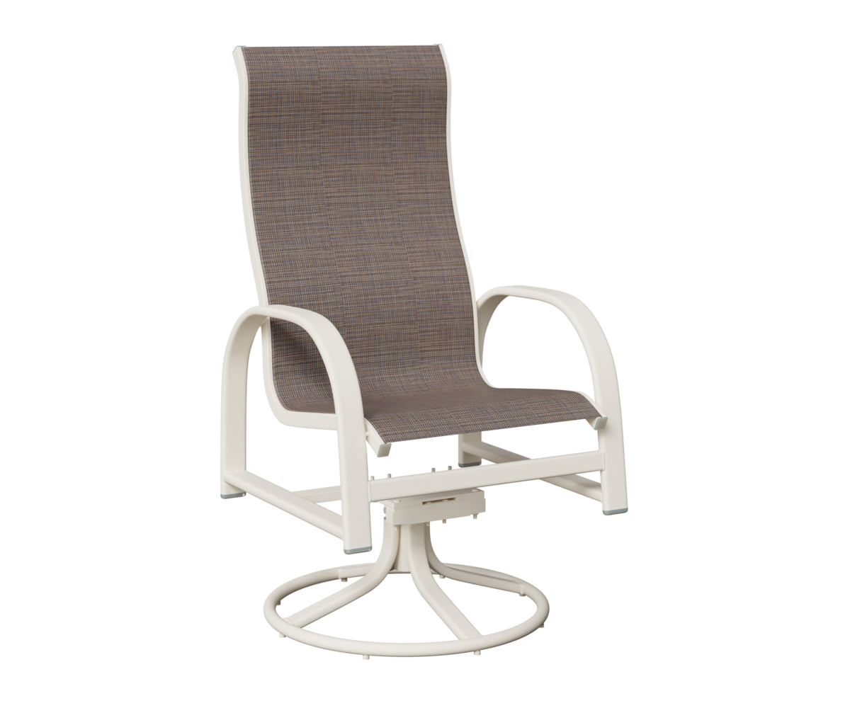 Murphy High Back Padded Sling Swivel Rocker Dining Chair