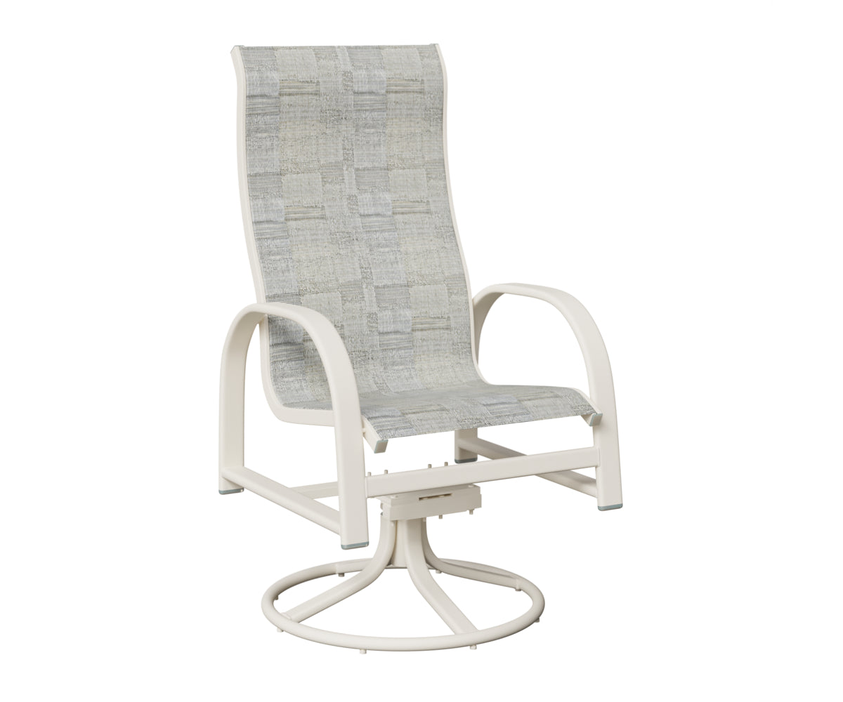 Murphy High Back Padded Sling Swivel Rocker Dining Chair