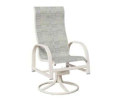 Murphy High Back Padded Sling Swivel Rocker Dining Chair