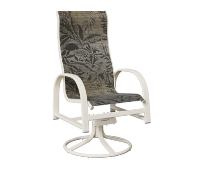 Murphy High Back Padded Sling Swivel Rocker Dining Chair