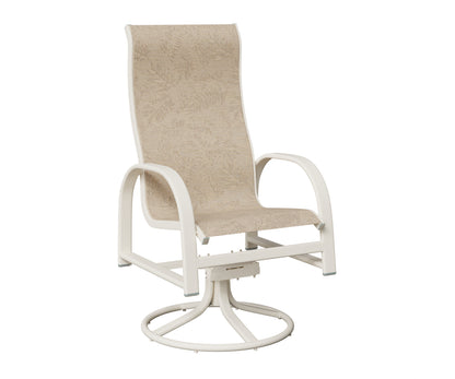 Murphy High Back Padded Sling Swivel Rocker Dining Chair