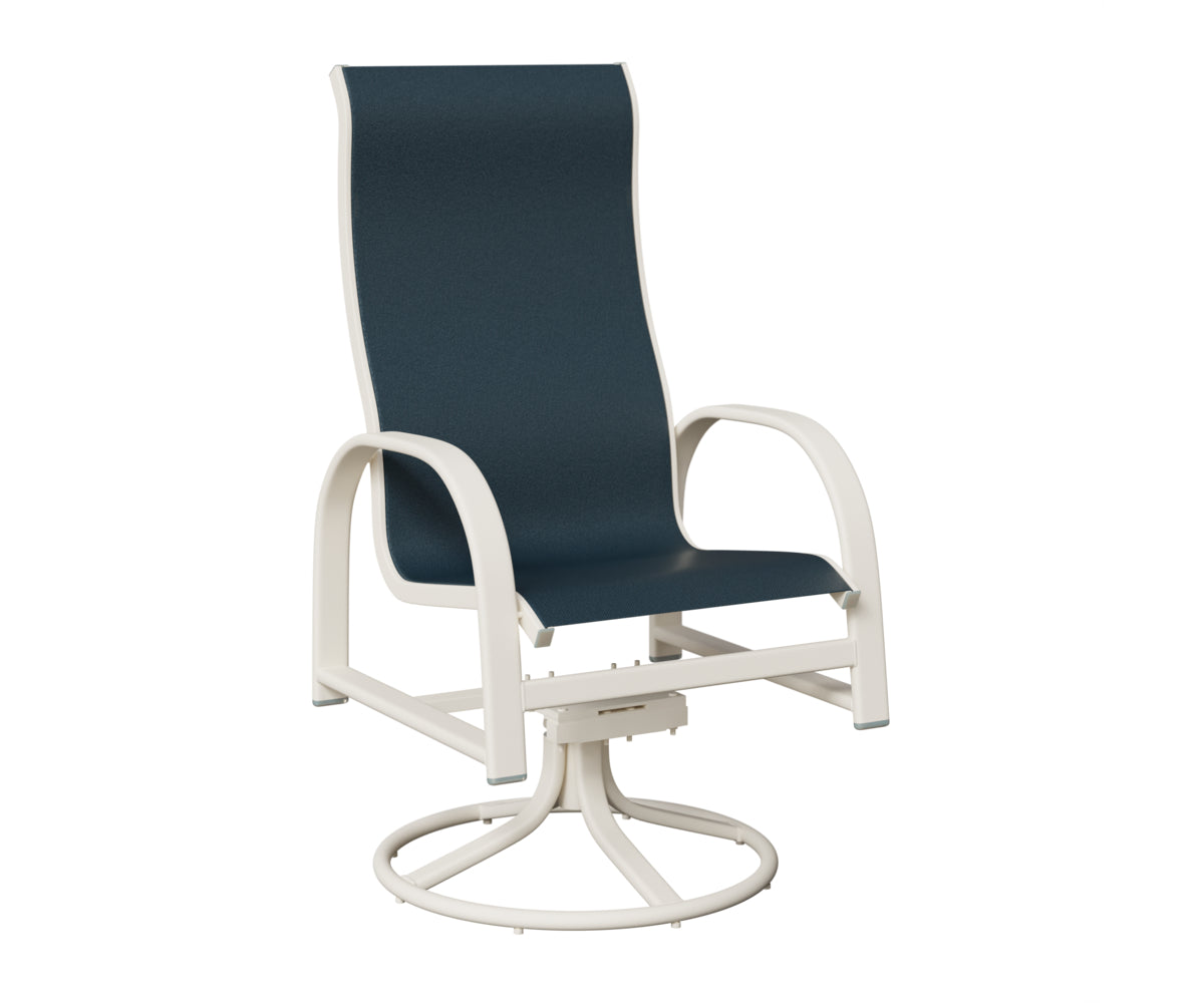 Murphy High Back Padded Sling Swivel Rocker Dining Chair