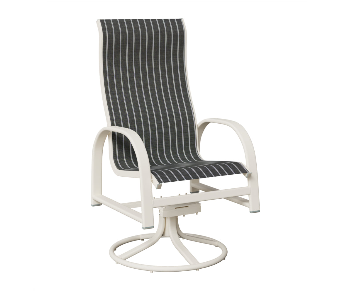 Murphy High Back Padded Sling Swivel Rocker Dining Chair
