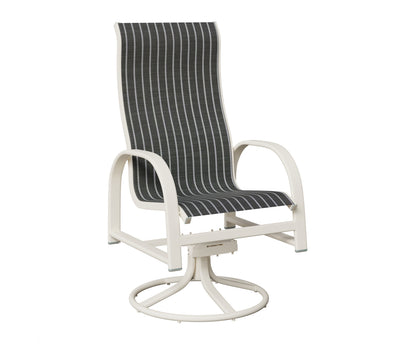 Murphy High Back Padded Sling Swivel Rocker Dining Chair