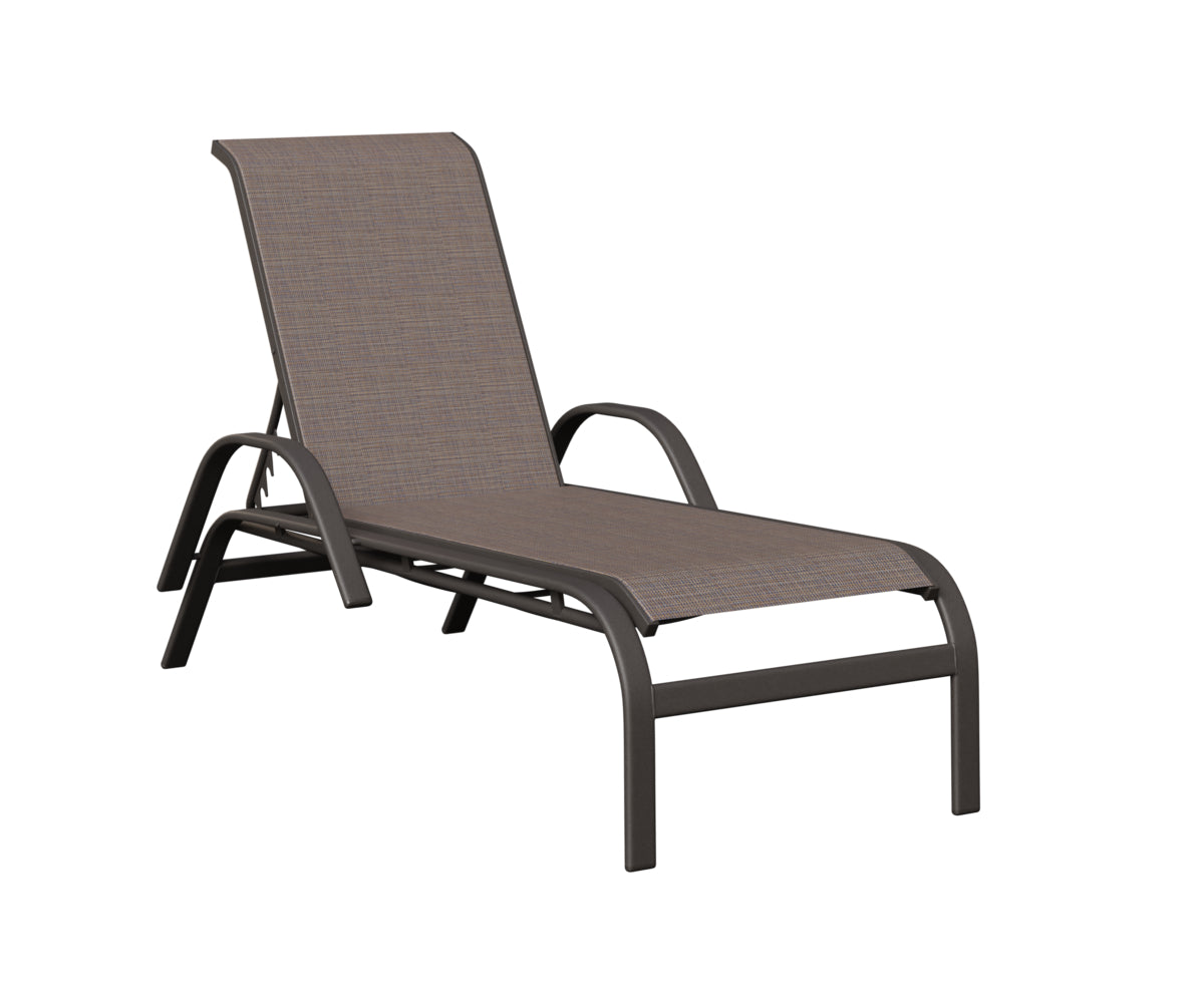 Murphy Sling Chaise Lounge With Arms