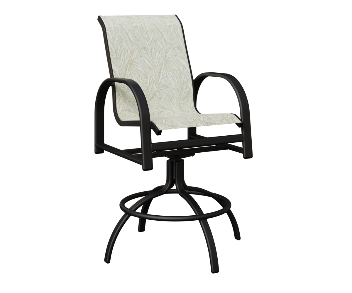 Murphy Padded Sling Swivel Bar Chair