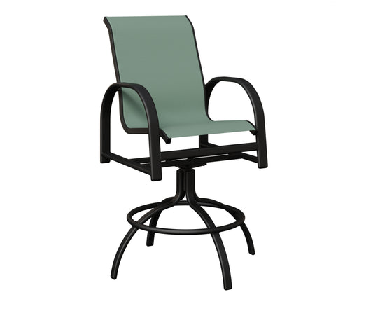 Murphy Padded Sling Swivel Bar Chair