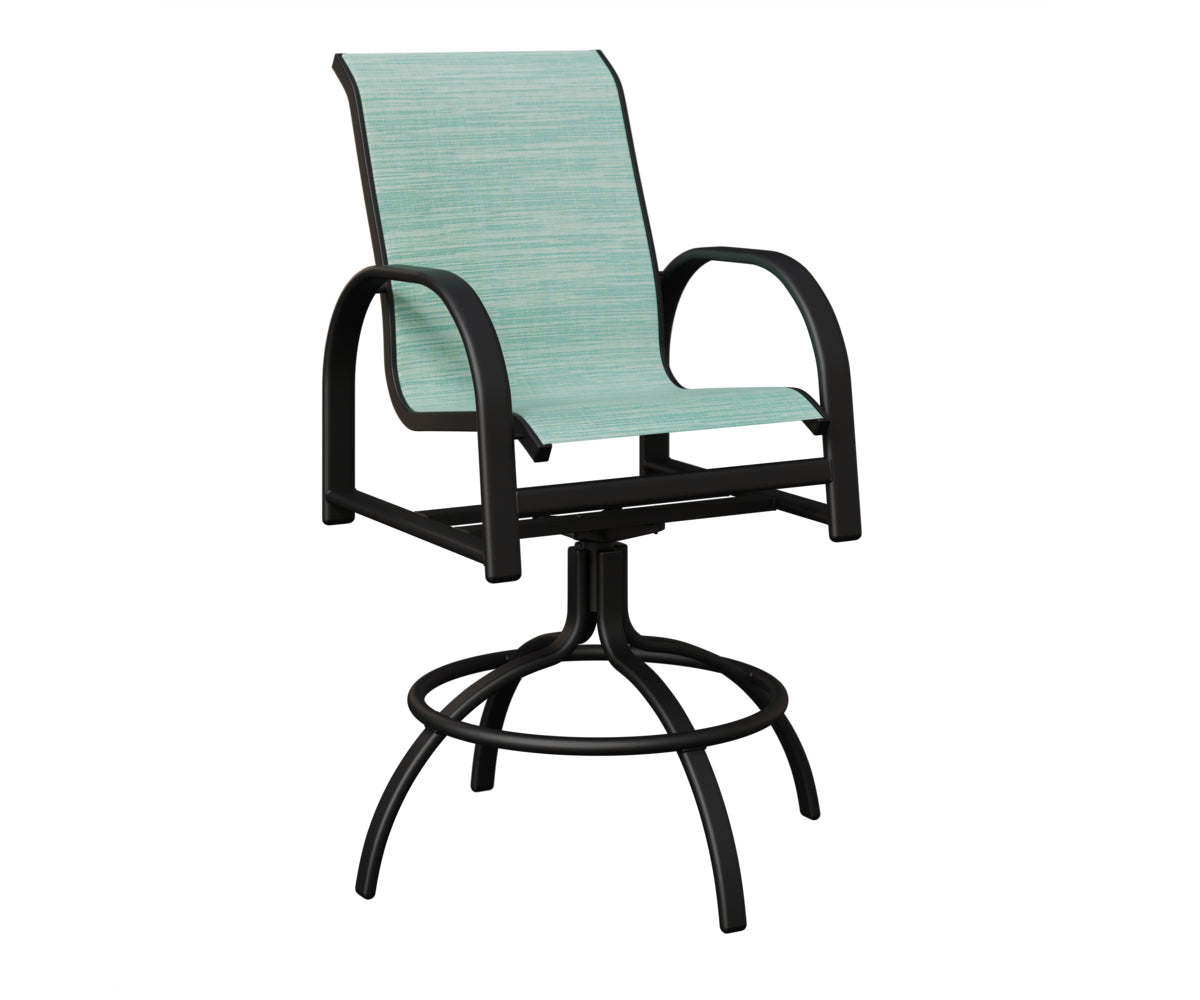 Murphy Padded Sling Swivel Bar Chair