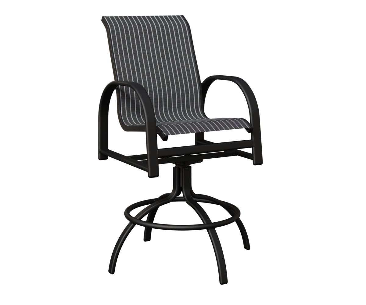 Murphy Padded Sling Swivel Bar Chair