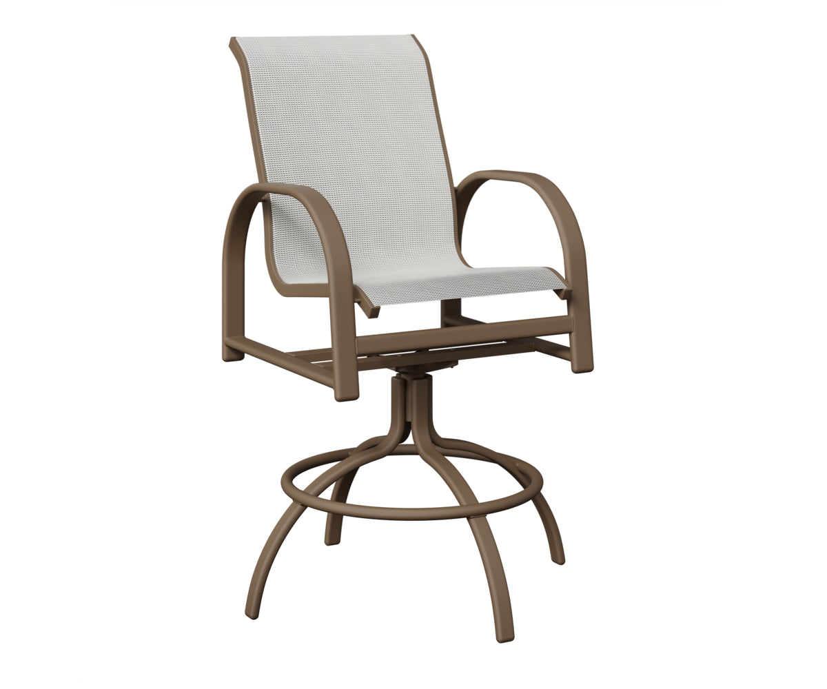 Murphy Padded Sling Swivel Bar Chair