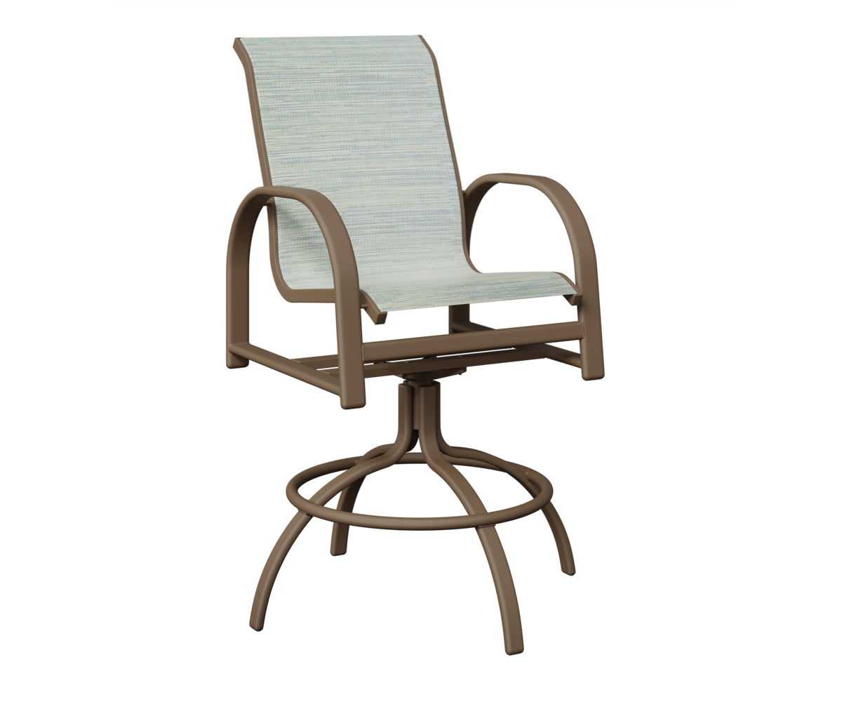 Murphy Padded Sling Swivel Bar Chair