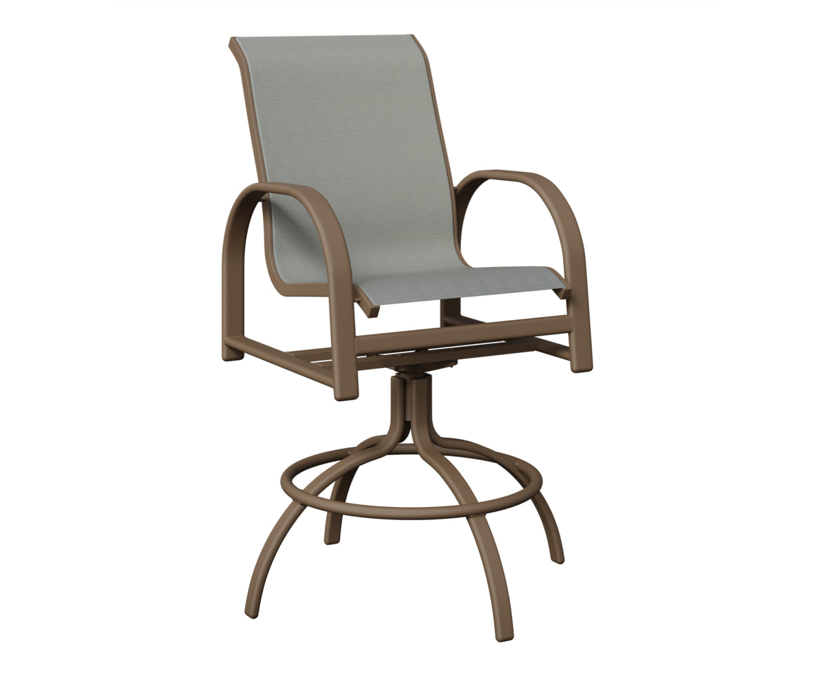Murphy Padded Sling Swivel Bar Chair