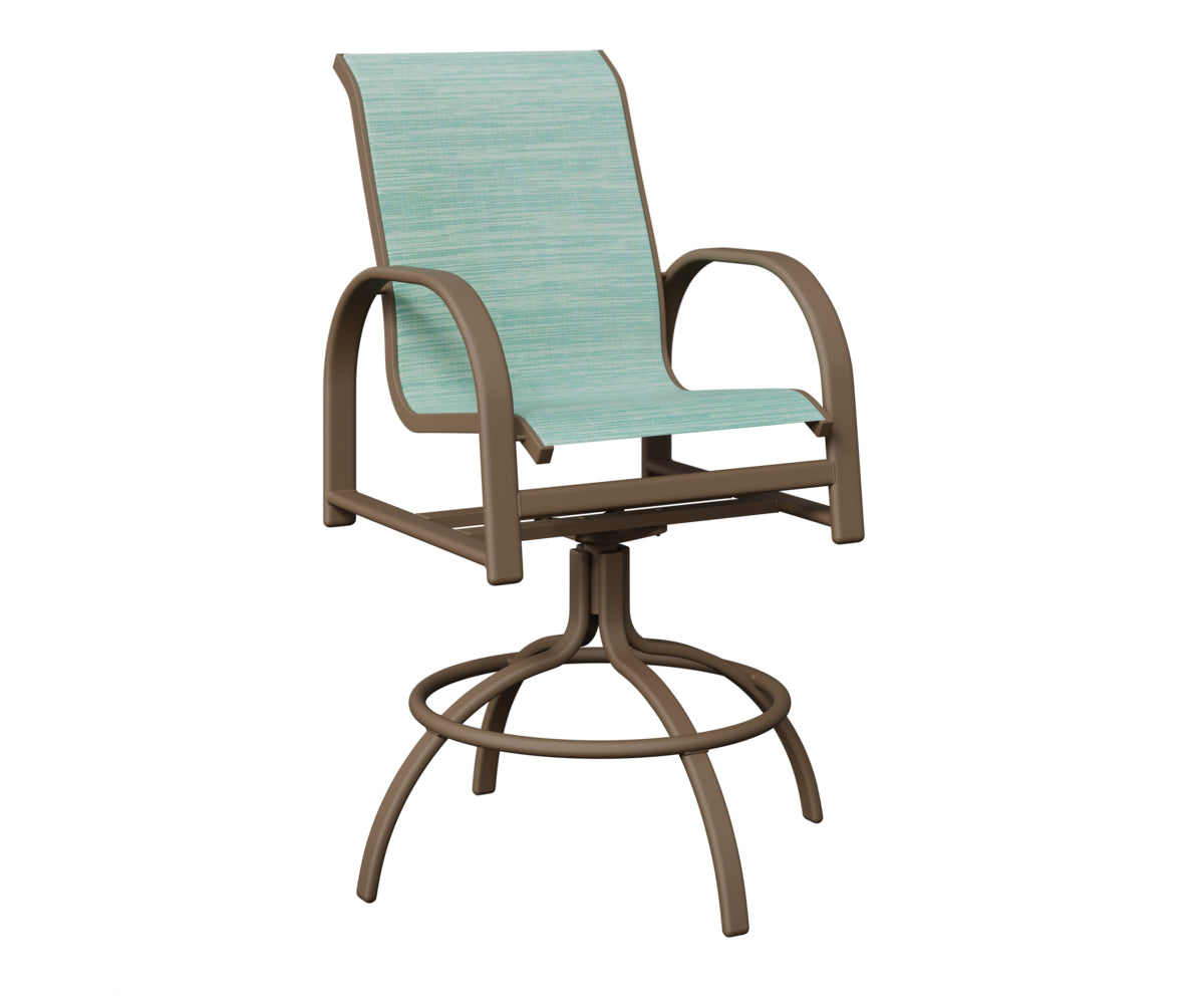 Murphy Padded Sling Swivel Bar Chair