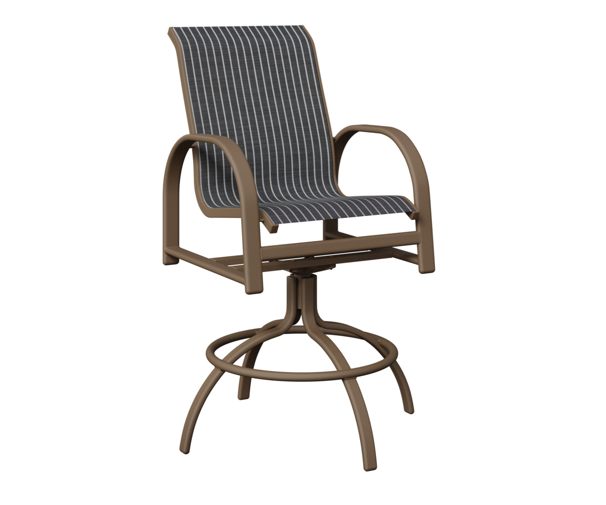 Murphy Padded Sling Swivel Bar Chair