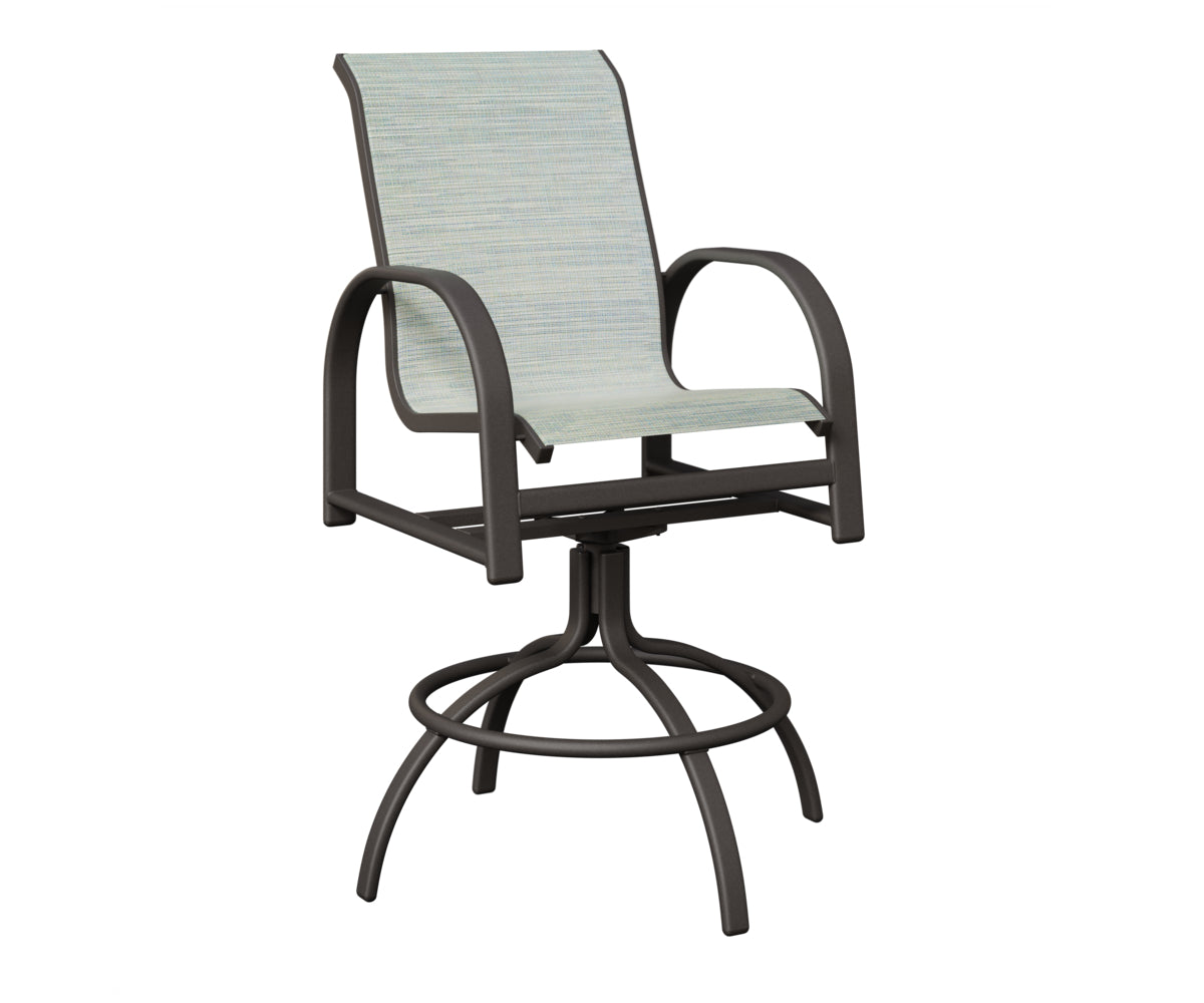 Murphy Padded Sling Swivel Bar Chair