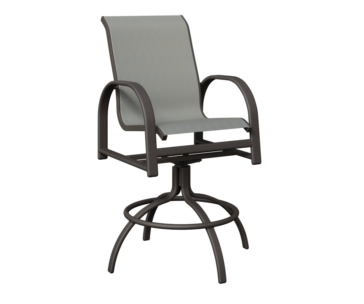 Murphy Padded Sling Swivel Bar Chair