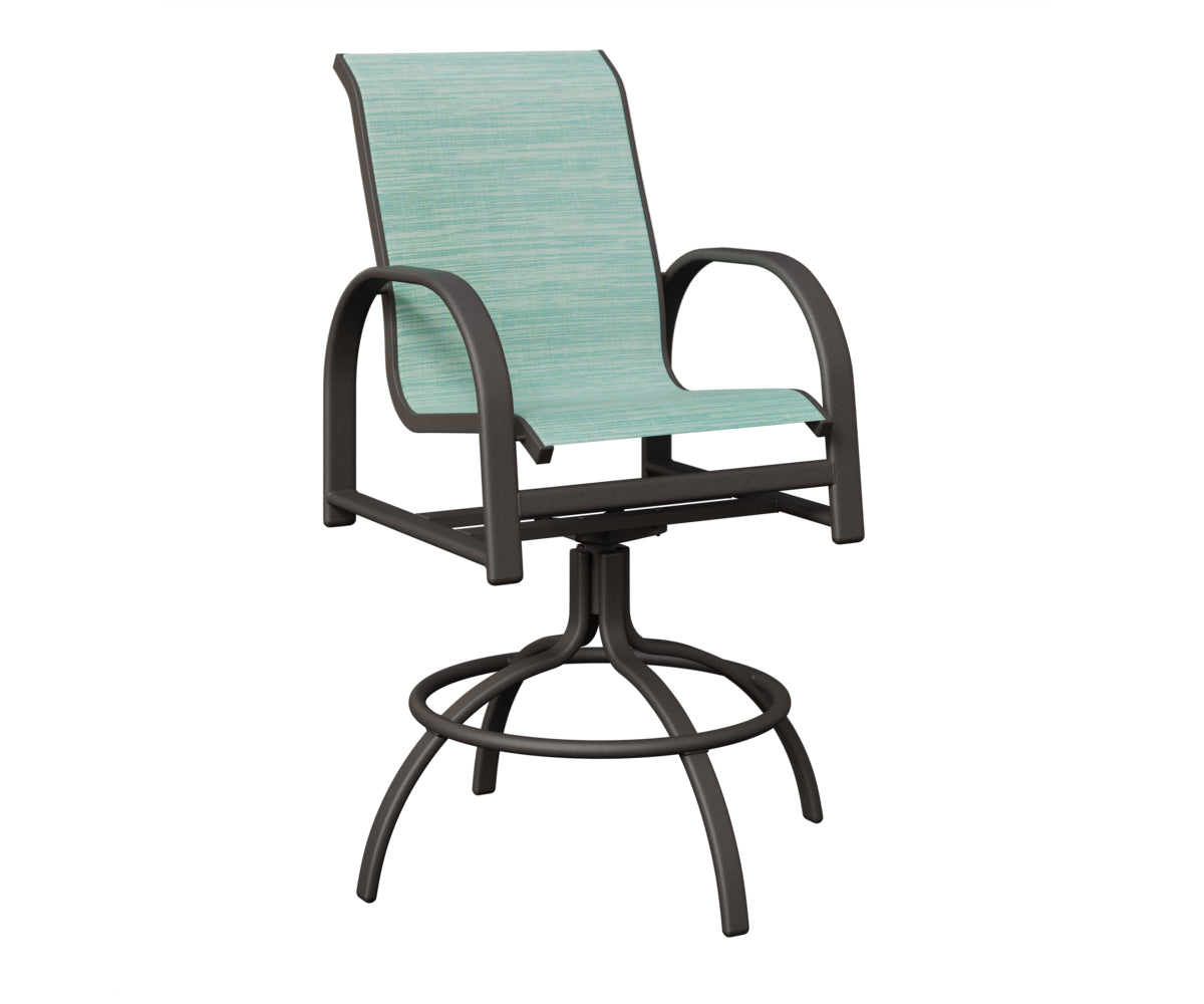 Murphy Padded Sling Swivel Bar Chair