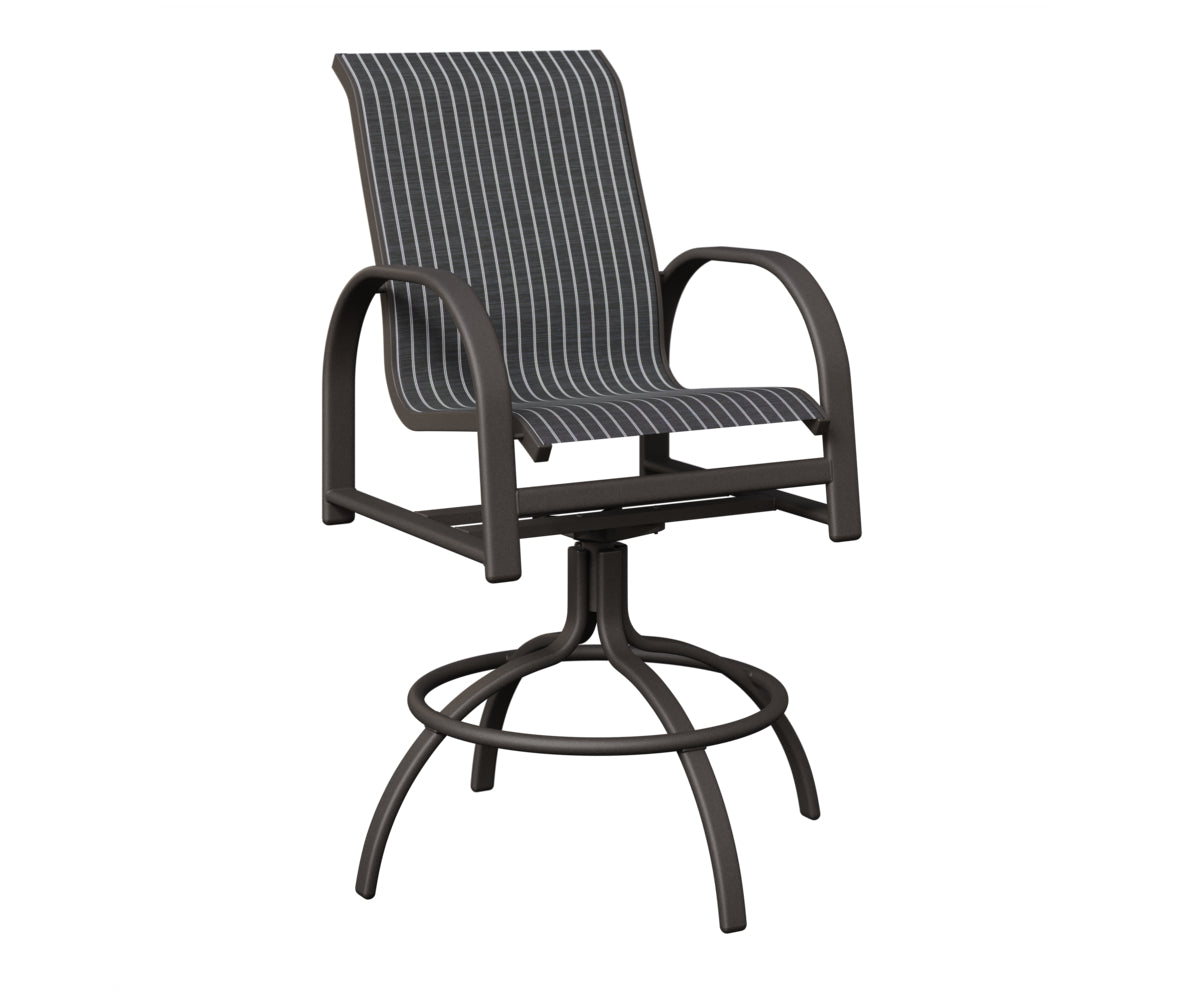 Murphy Padded Sling Swivel Bar Chair