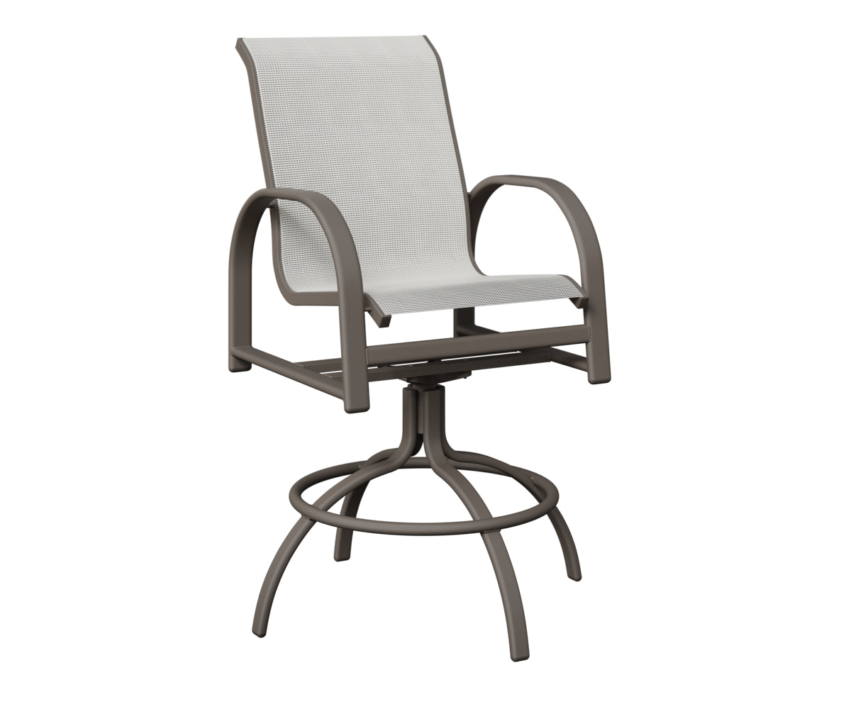 Murphy Padded Sling Swivel Bar Chair