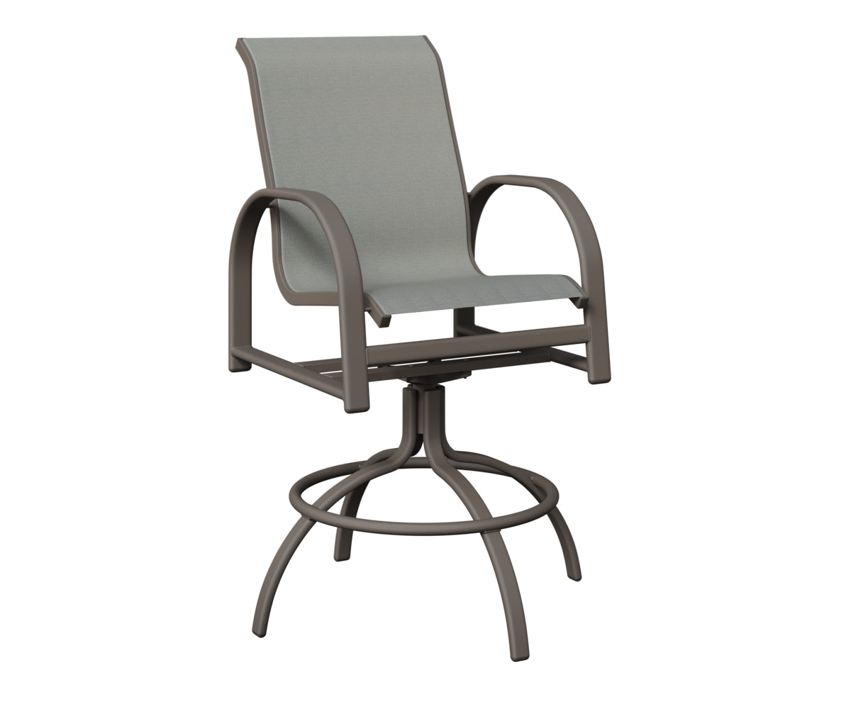 Murphy Padded Sling Swivel Bar Chair