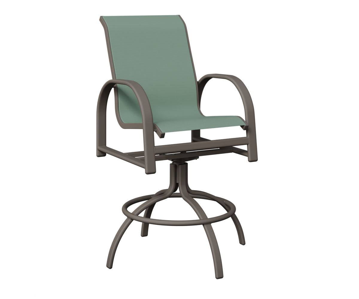 Murphy Padded Sling Swivel Bar Chair