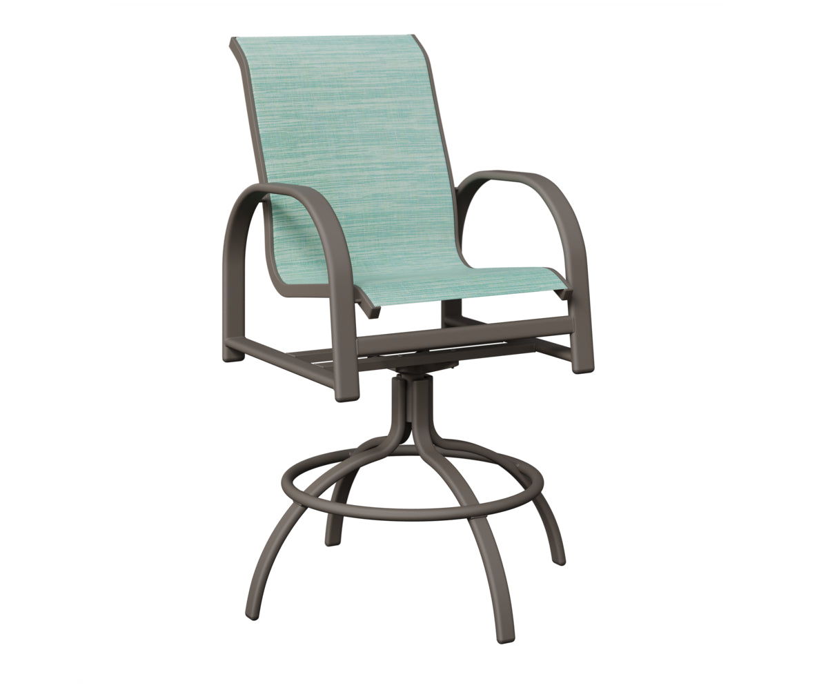 Murphy Padded Sling Swivel Bar Chair