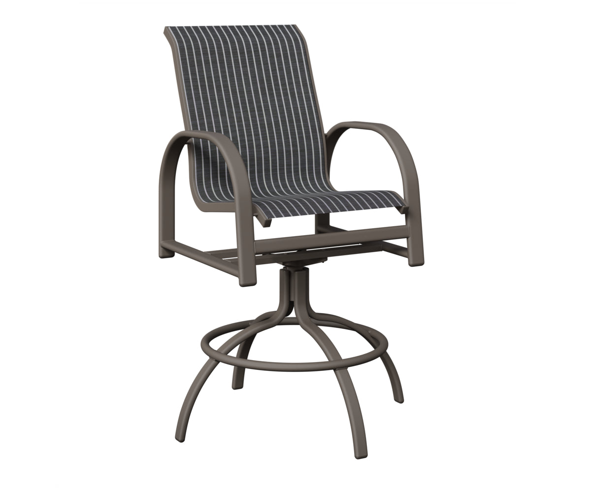 Murphy Padded Sling Swivel Bar Chair