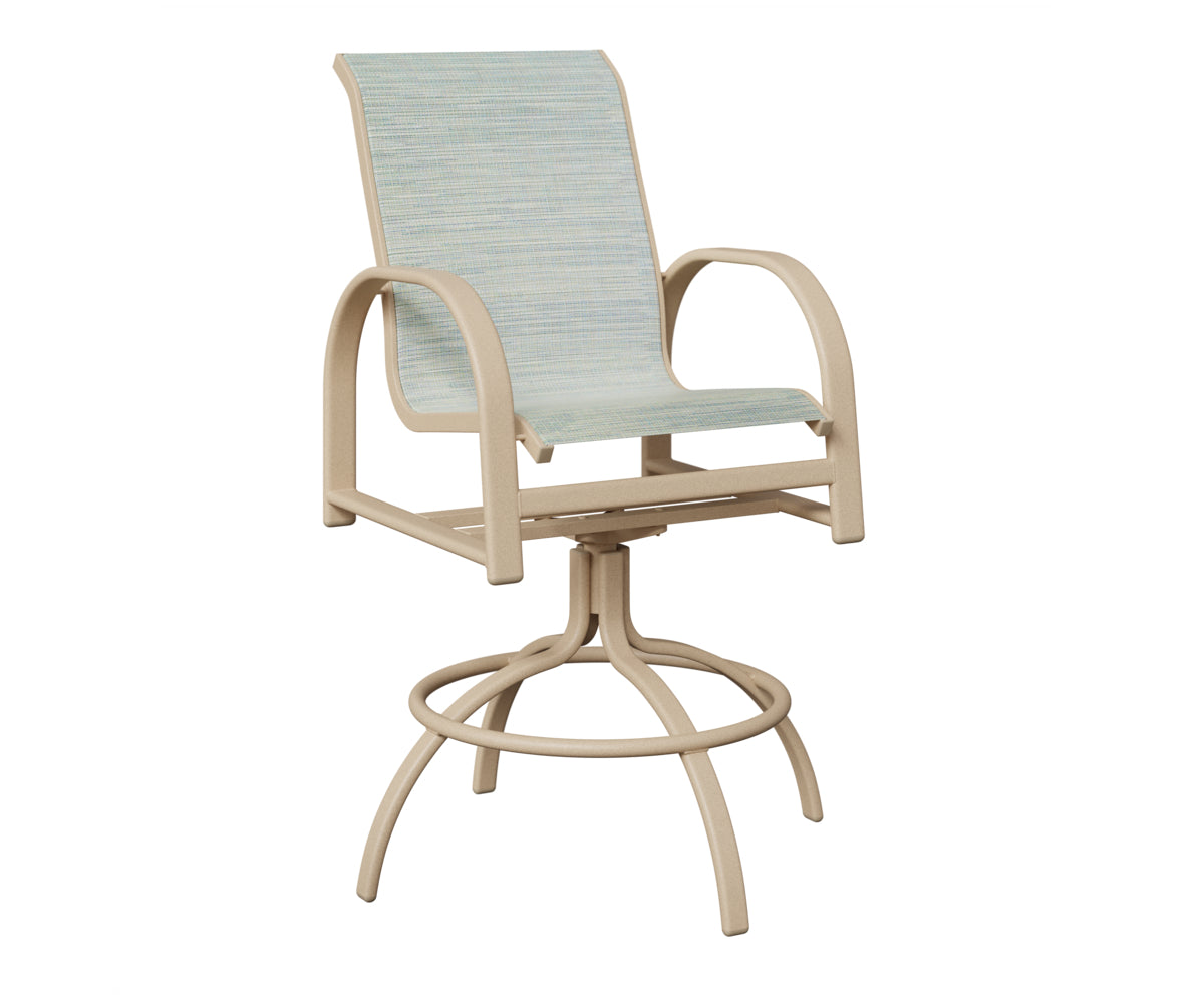 Murphy Padded Sling Swivel Bar Chair