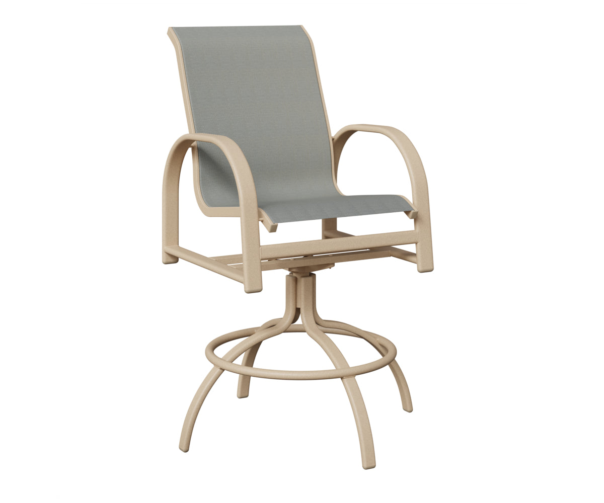 Murphy Padded Sling Swivel Bar Chair