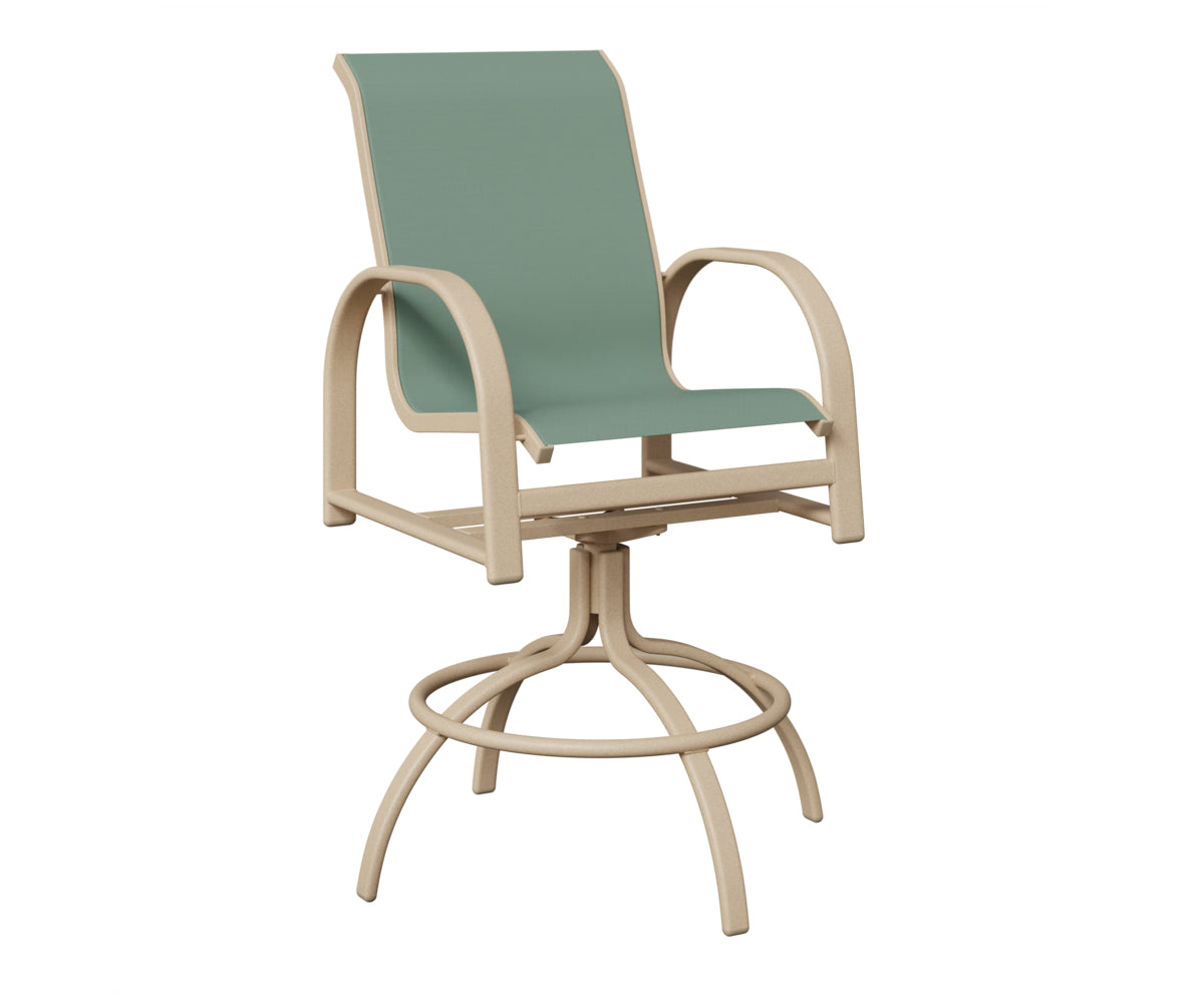 Murphy Padded Sling Swivel Bar Chair