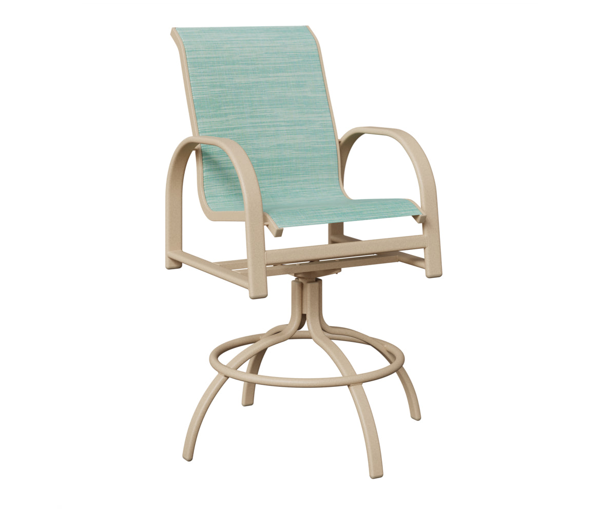 Murphy Padded Sling Swivel Bar Chair