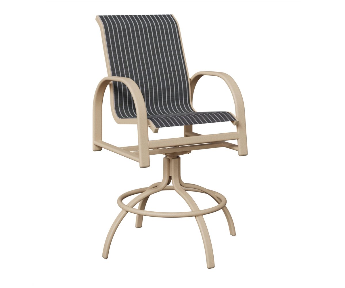 Murphy Padded Sling Swivel Bar Chair