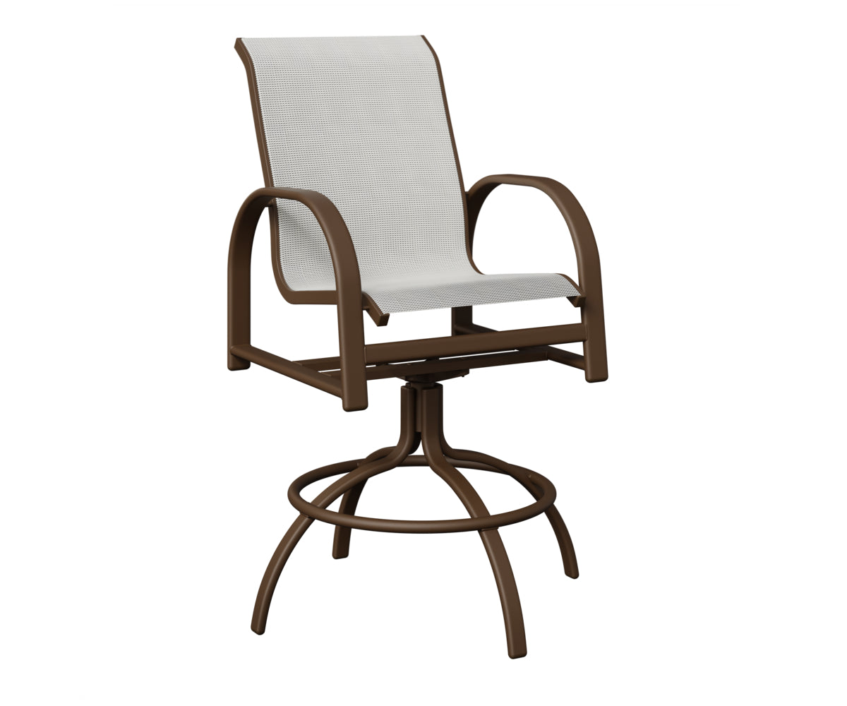 Murphy Padded Sling Swivel Bar Chair
