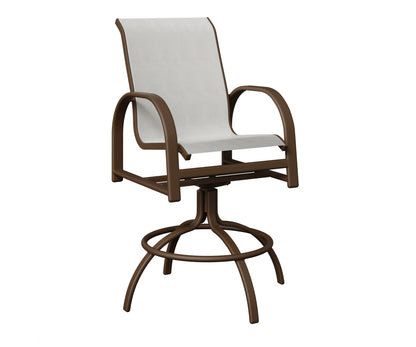Murphy Padded Sling Swivel Bar Chair