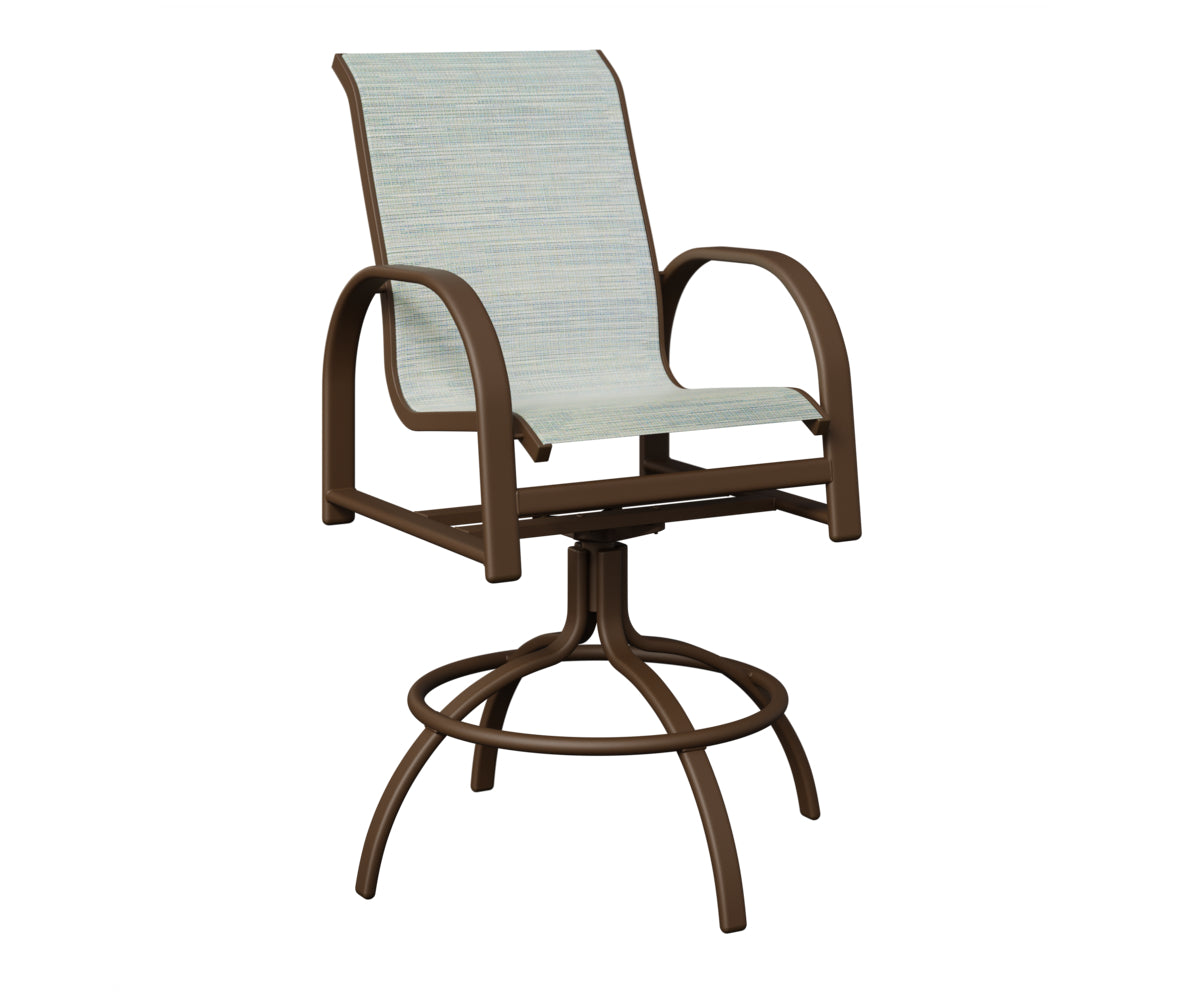 Murphy Padded Sling Swivel Bar Chair