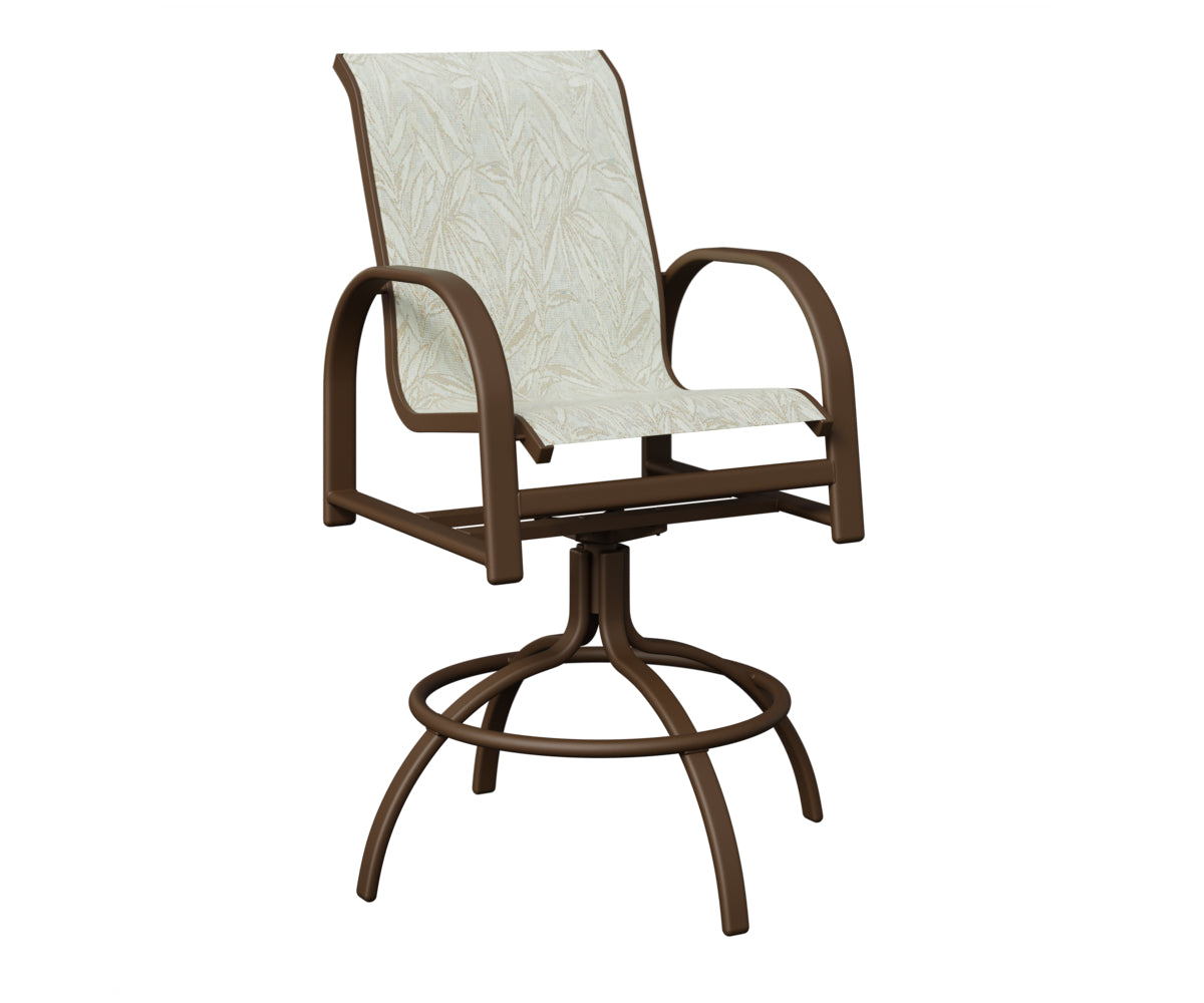 Murphy Padded Sling Swivel Bar Chair