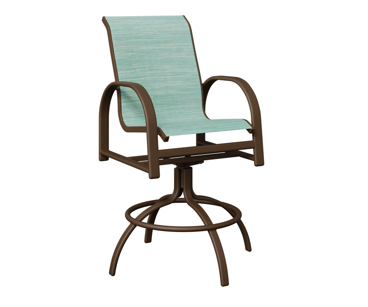 Murphy Padded Sling Swivel Bar Chair