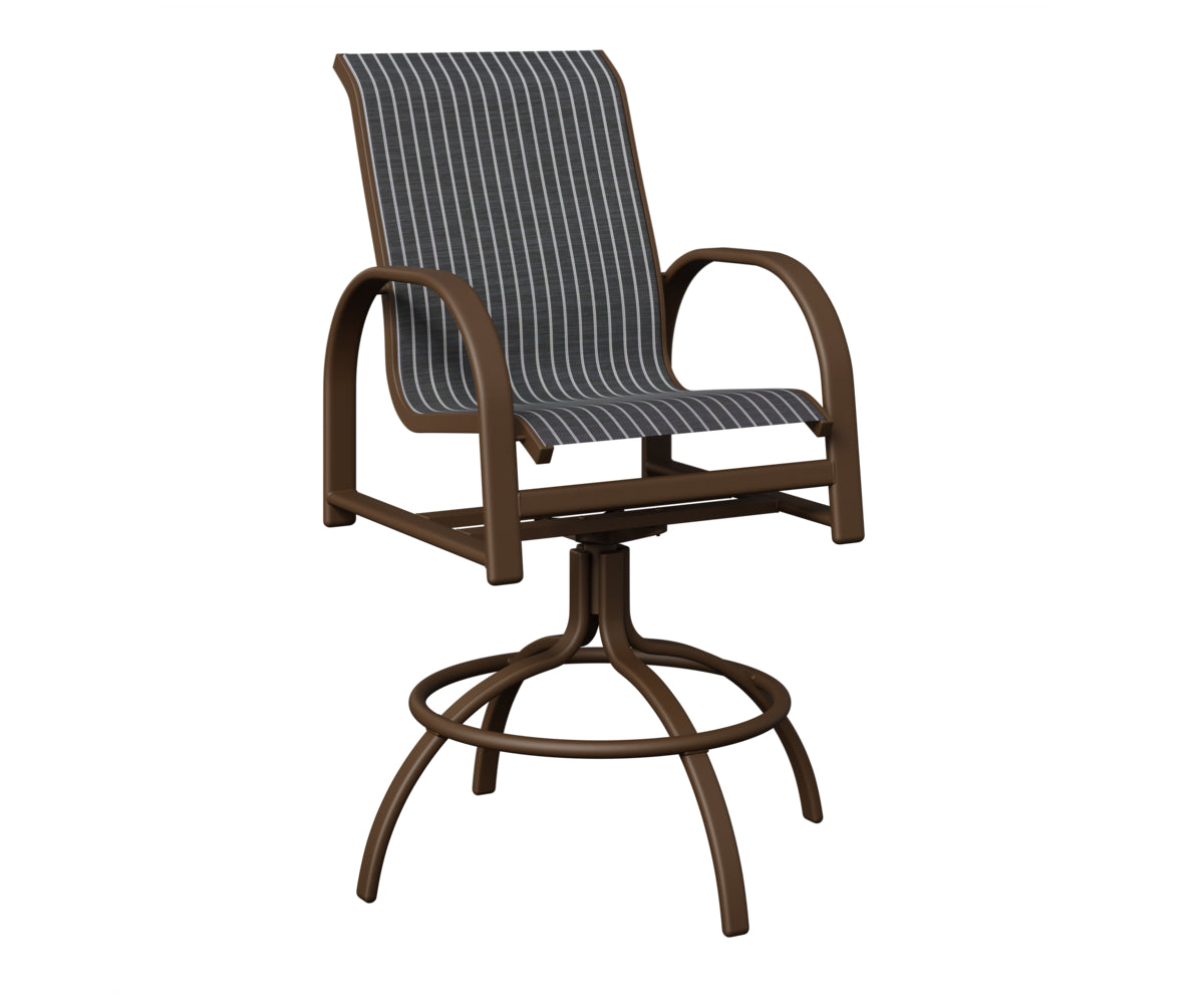 Murphy Padded Sling Swivel Bar Chair